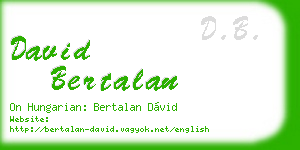 david bertalan business card